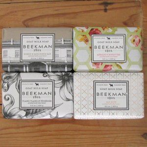 NEW BEEKMAN 1802 Goat Milk Soap LOT of 4 NIP 9 oz.